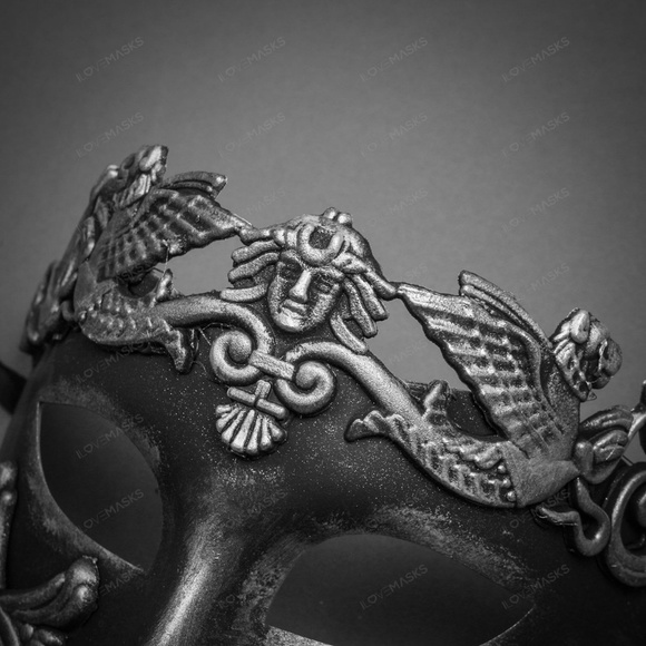 Roman Greek Emperor Masquerade Venetian Mask - Picture 4 of 4